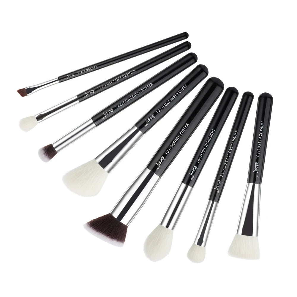 Jessup Makeup Brushes Set Synthetic-Natural Hair