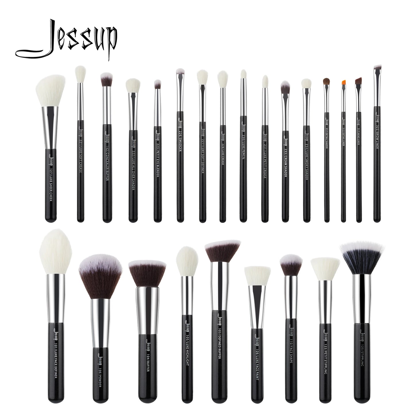 Jessup Makeup Brushes Set Synthetic-Natural Hair