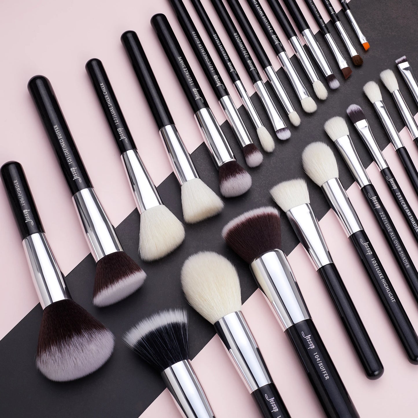 Jessup Makeup Brushes Set Synthetic-Natural Hair
