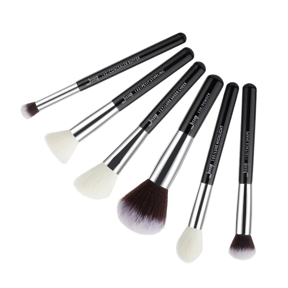 Jessup Makeup Brushes Set Synthetic-Natural Hair