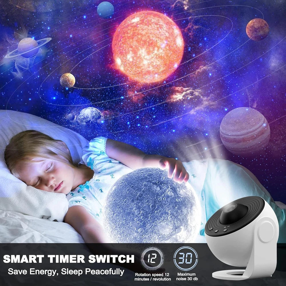 Star Projector Galaxy Light Starry Sky Projector 360° Night Light Ceiling Light