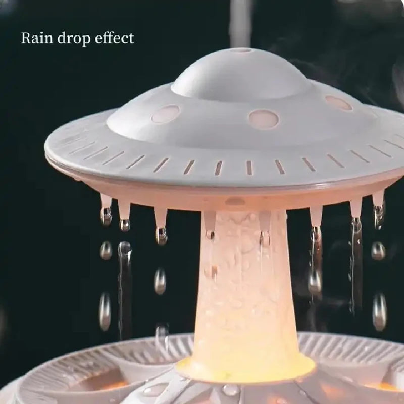 Rain Drop Air Humidifier Essential Oil Diffuser UFO Mushroom