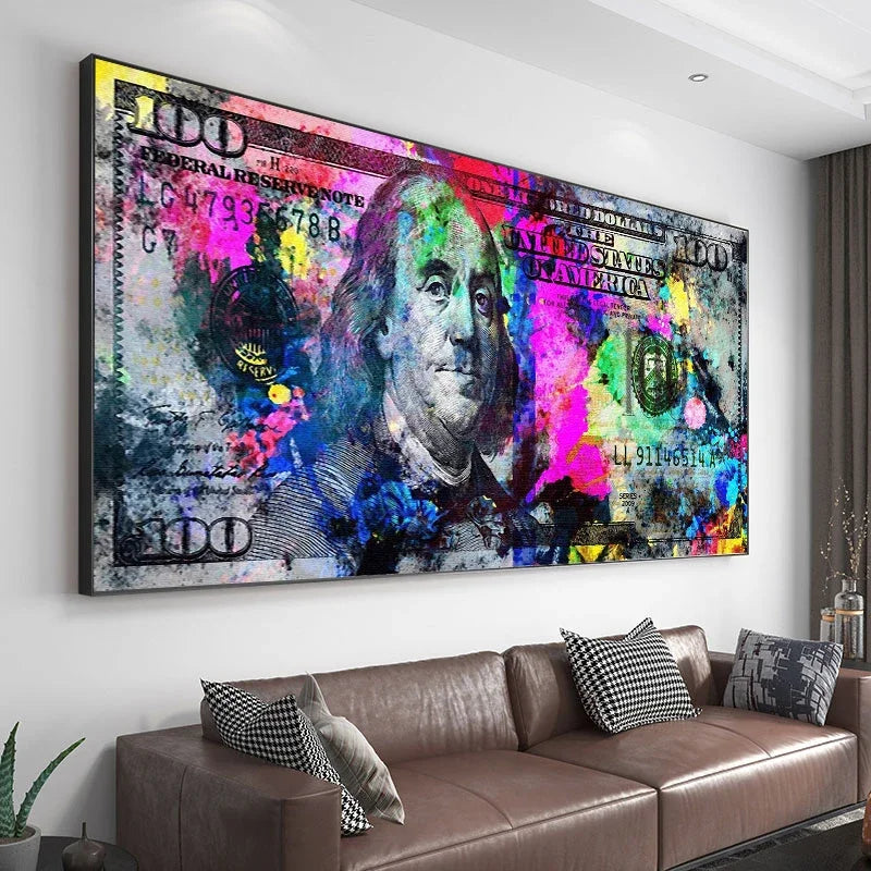 Top G Dollar Bill Canvas Modern Art