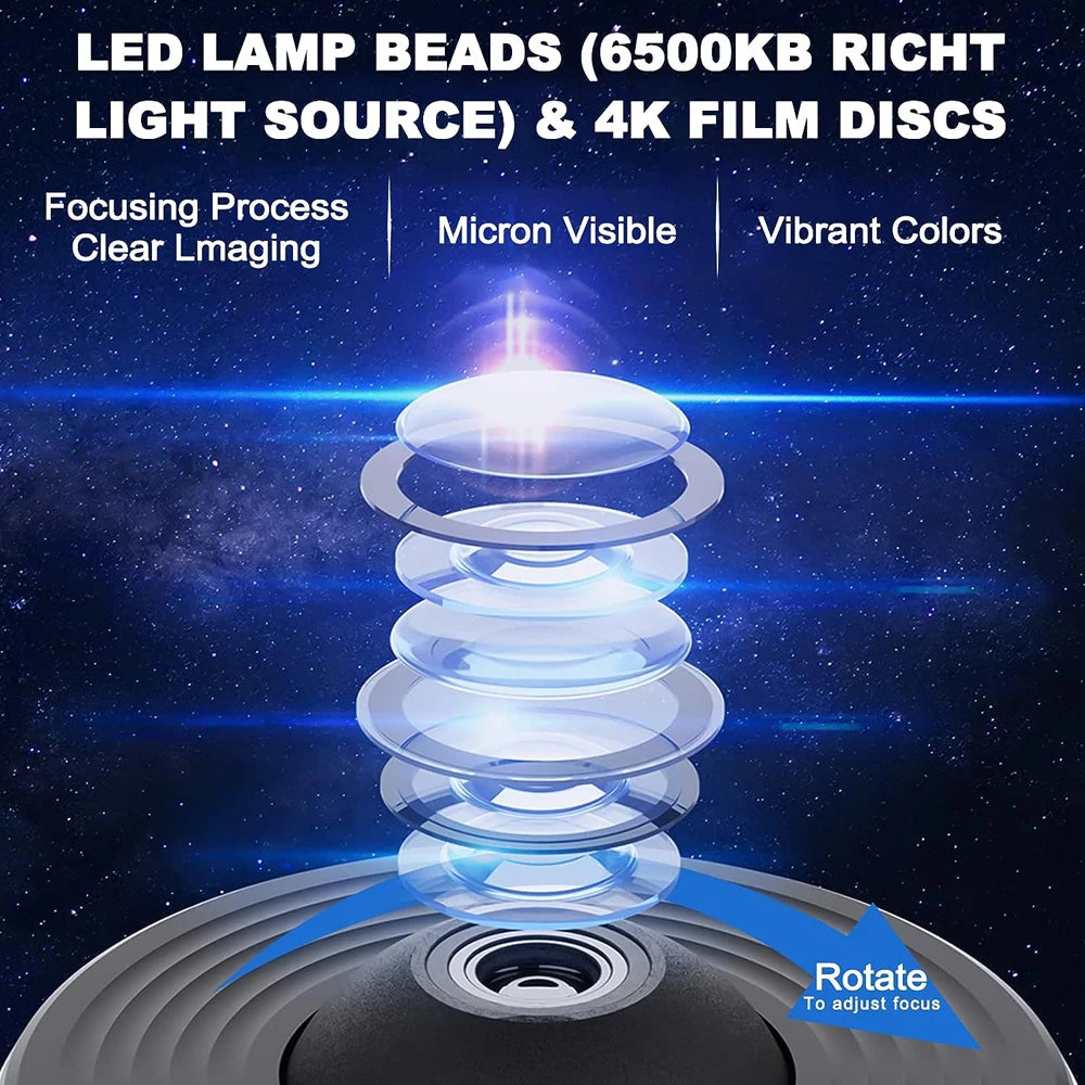 Star Projector Galaxy Light Starry Sky Projector 360° Night Light Ceiling Light