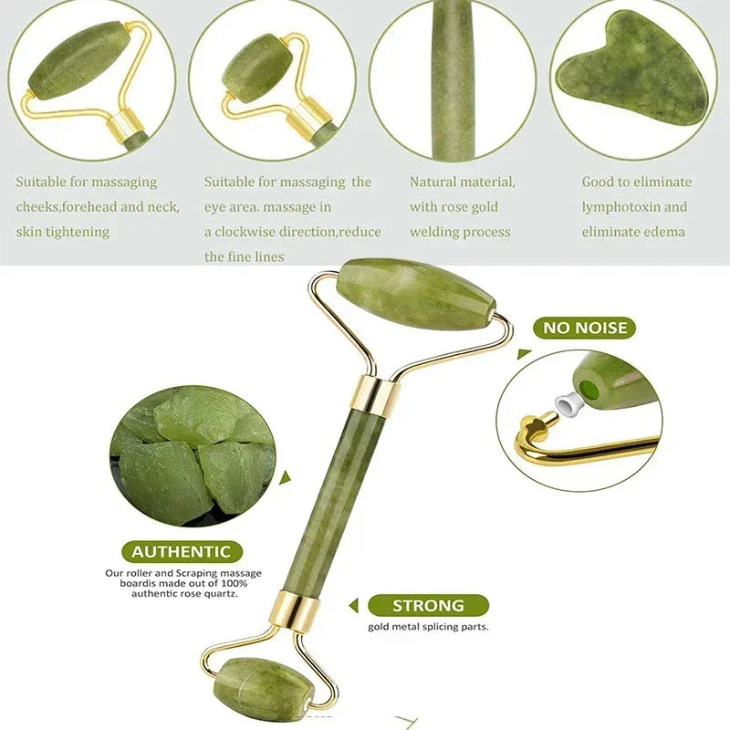 Natural Jade Stone Roller Spa for Face